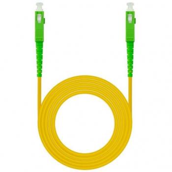 Nanocable 10.20.0000-100 Cable de Fibra Óptica Monomodo SC/APC a SC/APC Simplex LSZH Amarillo 100m G.657.A2