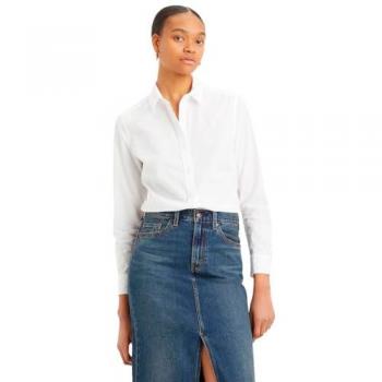 Camisa de mujer Levi's Clásica de Manga Larga en Algodón Blanco - Modelo 34574-0042