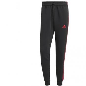 Adidas Essentials Fleece 3-Stripes Men's Joggers Black Medium
