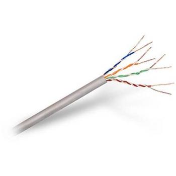 NanoCable 10.20.0302 - Cable de red Ethernet rigido RJ45 Cat.5e UTP AWG24, gris, bobina de 100mts