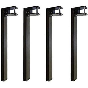 Juego de 4 patas para somier canguro 36,5 cm gris (30x40 mm)