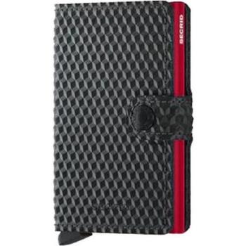 Secrid Miniwallet Cubic Black-Red Leather RFID Blocking Wallet