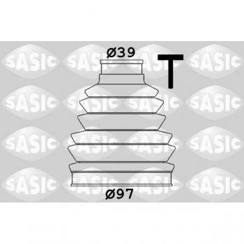 Fuelle de transmisión SASIC CV-joint boot 1900005, juego de fuelles para árbol de transmisión, fabricado en material resistente a la abrasión, incluye abrazaderas y es compatible con múltiples modelos de vehículos