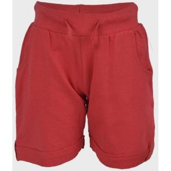 Bermudas de niño con ajuste de cordones y bolsillos laterales en color rojo de algodón