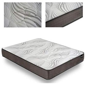 Colchón de Muelles Ensacados Cool Sleep 67,5x200 cm con Viscoelástica, Firmeza Medio-Alta, Hipoalergénico y Transpirable