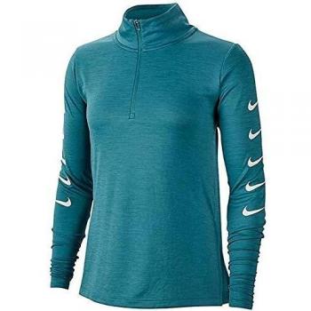 NIKE Swoosh Sports Bra, Azul Valeriana/Fucsia Cósmico/Blanco, M Womens