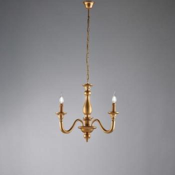 Araña Contemporánea Lucca Oro 3 Luces E14