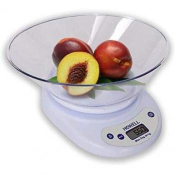 Báscula de Cocina Digital Howell HBC673 Transparente y Blanca