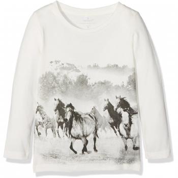 NAME IT Nitdidi Ls Top Box F Mini, Camisa Manga Larga para Bebés, Blanco