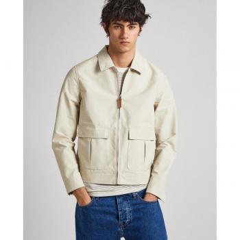 Chaqueta Valmo beige Pepe Jeans - Elegante chaqueta de hombre con cuello camisero en color beige