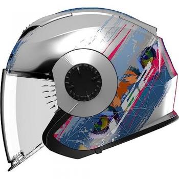 LS2 Casco Jet OF570 Verso Spring Mate Plateado-Azul XL