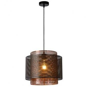 Lámpara Colgante Lucide Orrin Ø 34 cm - 1xE27 - Negro