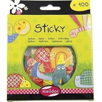 Maildor 14,5 x 12 x 0,7 cm de plástico Sticky Adhesivo de naturaleza, 100 unidades)