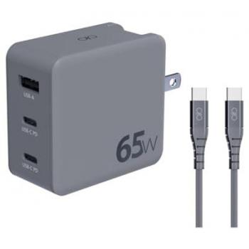 Cargador Universal 65W con 2 USB-C y 1 USB-A, Cable Ultra Reforzado de 2m - Force Power
