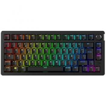 Teclado Gaming Mecánico Inalámbrico HyperX Alloy Rise 75 RGB, Hot Swap, 80h de Batería, Personalizable, Negro