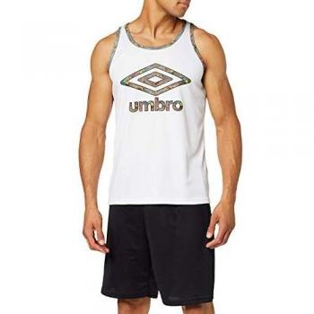 Umbro Baradis Logo Tank Camiseta sin Mangas, Hombre, Blanco, XL