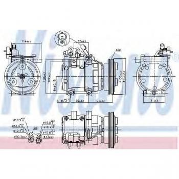 Compresor de aire acondicionado NISSENS 89274, tipo: compresor, características: compatible con vehículos específicos, eficiente en la refrigeración, fácil instalación, diseño duradero y fiable