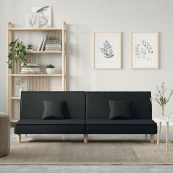 vidaXL Black Fabric Sofa Bed
