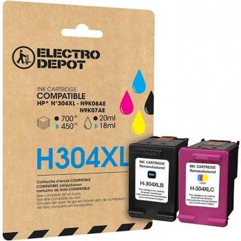 Cartucho de Tinta Compatible HP H304 XL Negro y Colores - Electro Depot