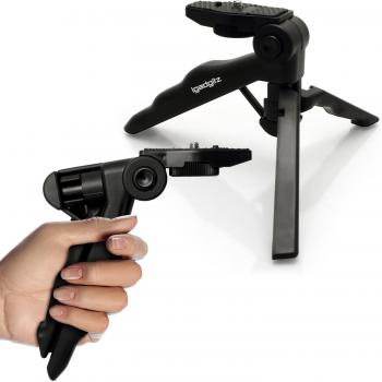 iGadgitz U4137 2 en 1 Pistola Mano Estabilizador & Mini Ligera Trípode de Mesa Compatible con Cámara Digital, Réflex Digital y Cámara de Vídeo