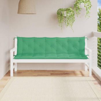 Green Oxford Fabric Garden Bench Cushion 70.9x(19.7+19.7)x2.8