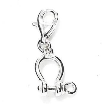 Abalorio Xenox Charm Mosquetón para Mujer, Plata, 1 cm