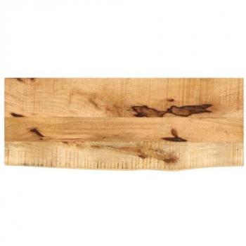 Tablero de Mesa Borde Natural Madera Maciza Mango 80x30x3,8 cm