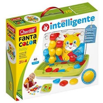 Quercetti Pixel Baby Mosaic Set - 30 to 40 Pieces for Motor Skill Development