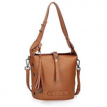 Pepe Jeans Angelica Bolso Marrón 22x22x16 cms Piel Sintética