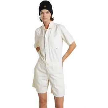 Peto corto Painter de mujer G-Star Raw blanco, casual, algodón, manga corta