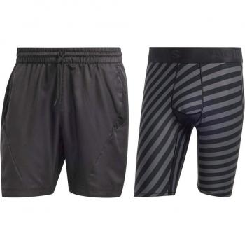 Pantalón corto de tenis adidas 2in1 Pro para hombres - Negro
