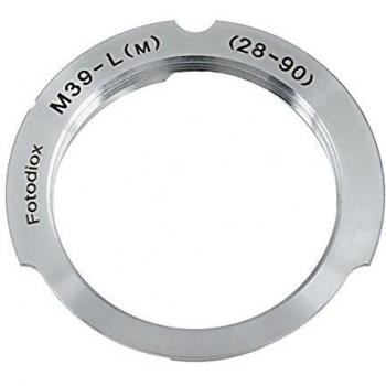 Fotodiox Lens Mount Adapter - M39/L39 Screw Mount SLR Lens to Leica M Mount Rangefinder Camera Body with 28mm/90mm Frame Line