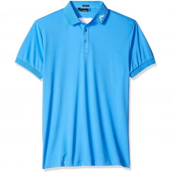 J.Lindeberg Hombre 86MG530915610 Manga Corta Camisa de Golf - Azul - X-Large