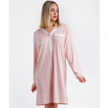 Camisola Admas Classic Rose Chains de Manga Larga para Mujer en Tejido de Punto Estampado Rosa