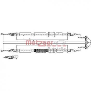 Metzger 11.5862 Cable de accionamiento, freno de estacionamiento