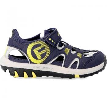 Sandalias Pablosky para niño con cierre adherente en color azul marino, modelo 969720 trekking PU navy