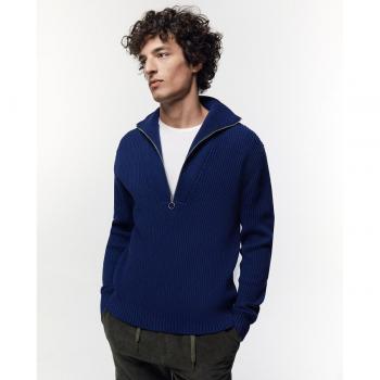 Jersey cremallera canalé de hombre Sfera