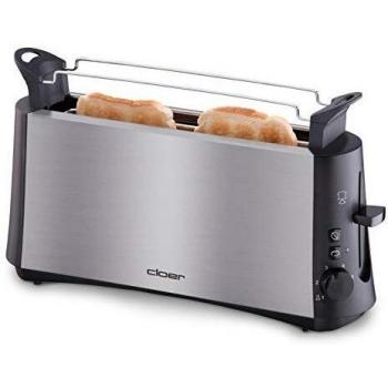 Tostadora Cloer 3810 - Acero Inoxidable Mate, 2 Rebanadas, 880W con Función de Panes Especiales