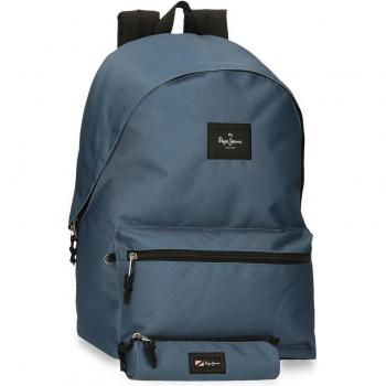 Mochila Pepe Jeans Aris con Estuche Azul