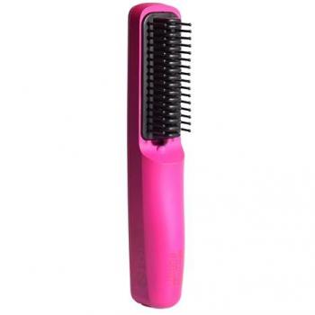 Cepillo Iónico Inalámbrico GRWM Rosa - Calentamiento Rápido, Temperatura 200°C, Protección Antiquemaduras, Anti Encrespamiento, Recargable por USB