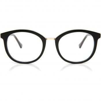 Gafas Anti-Azules Round Montuta Completa Plástico Negras Armazones para Hombre - SmartBuy Collection