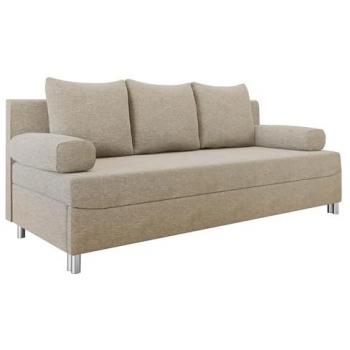 Sofá-cama Comfivo 125 con caja de ropa de cama, dimensiones 192 x 86 x 80 cm, patas cromadas y tapizado