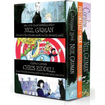 Caja de Libros de Neil Gaiman y Chris Riddell: El Libro del Cementerio / Coraline / Afortunadamente, la Leche