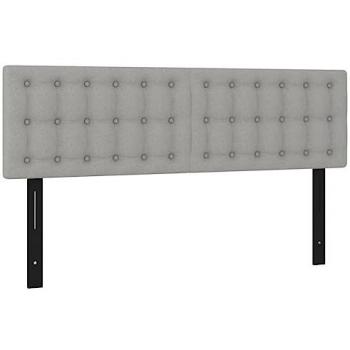 Cabeceros 2 unidades tela gris claro 72x5x78/88 cm