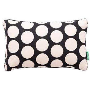 Cojín Relleno 30x50cm 300GSM Poliéster 100% Algodón Canvas Topos Negros Benetton