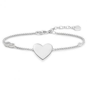 THOMAS SABO Silver Tone Heart with Infinity Bracelet A1486-051-14