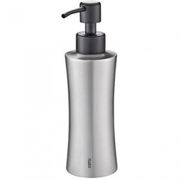 Dosificador de Jabón Lavavajillas GEFU SWIFT 230 ml, Color Negro y Plata, Ideal para Organizador SMARTLINE