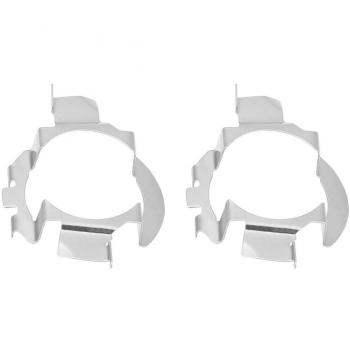 Qiilu 1 par de H7 LED Base Adaptador lámpara Faro Coche Bombilla Clip Montaje Adaptador Soporte