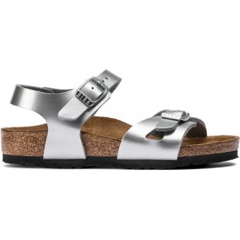 Sandalia Niña Birkenstock Rio Plata Metálica Talla 29 Estrecha