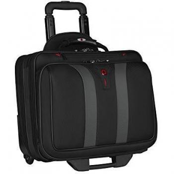 Wenger Granada maletín, maletín portátil Ruedas, portátiles hasta 17″, 24 l, Mujer, Hombre, Oficina, Negocios, Universidad, Escuela, Negro